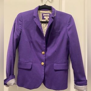 Purple Jcrew Schoolboy Wool Jacket
